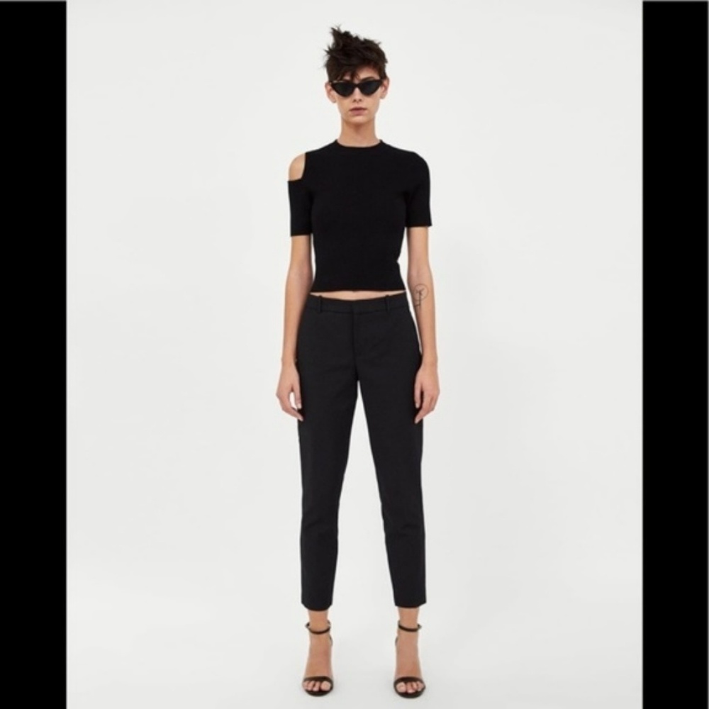 Zara Black Trouser Pants Size 4